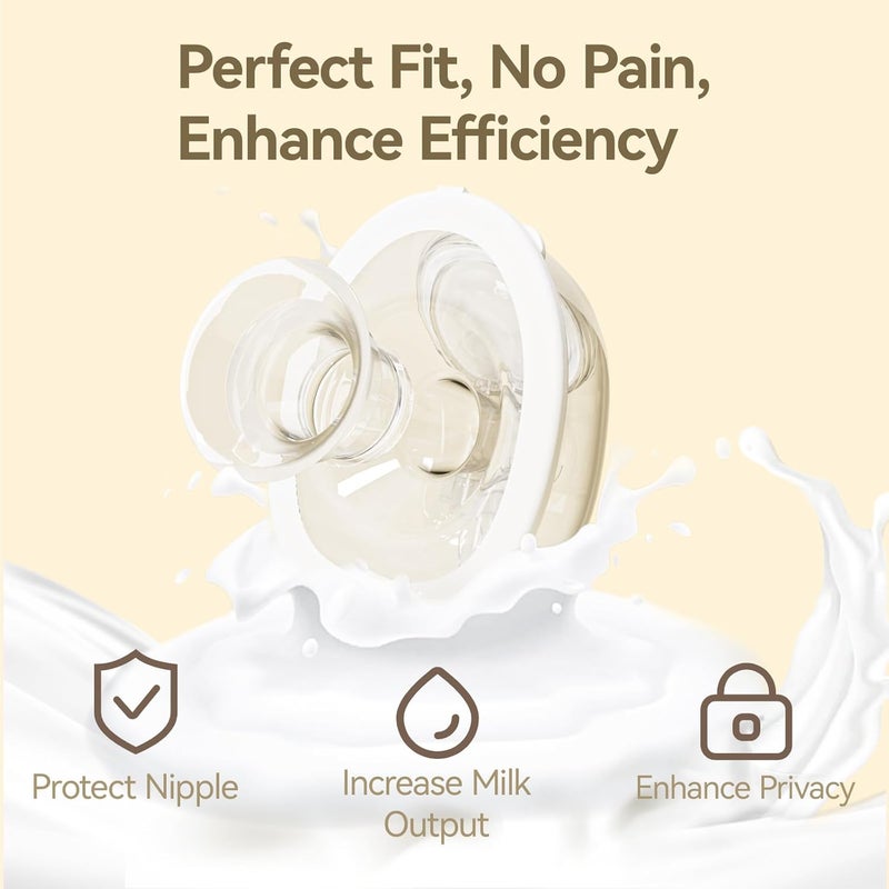 NCVI Silicone Insert Flange 21mm Compatible with Wearable Breast Pump 8138/8138-1/8786/8122-3, Breastfeeding Essential for Moms, 4PCS (21mm) - Image 3